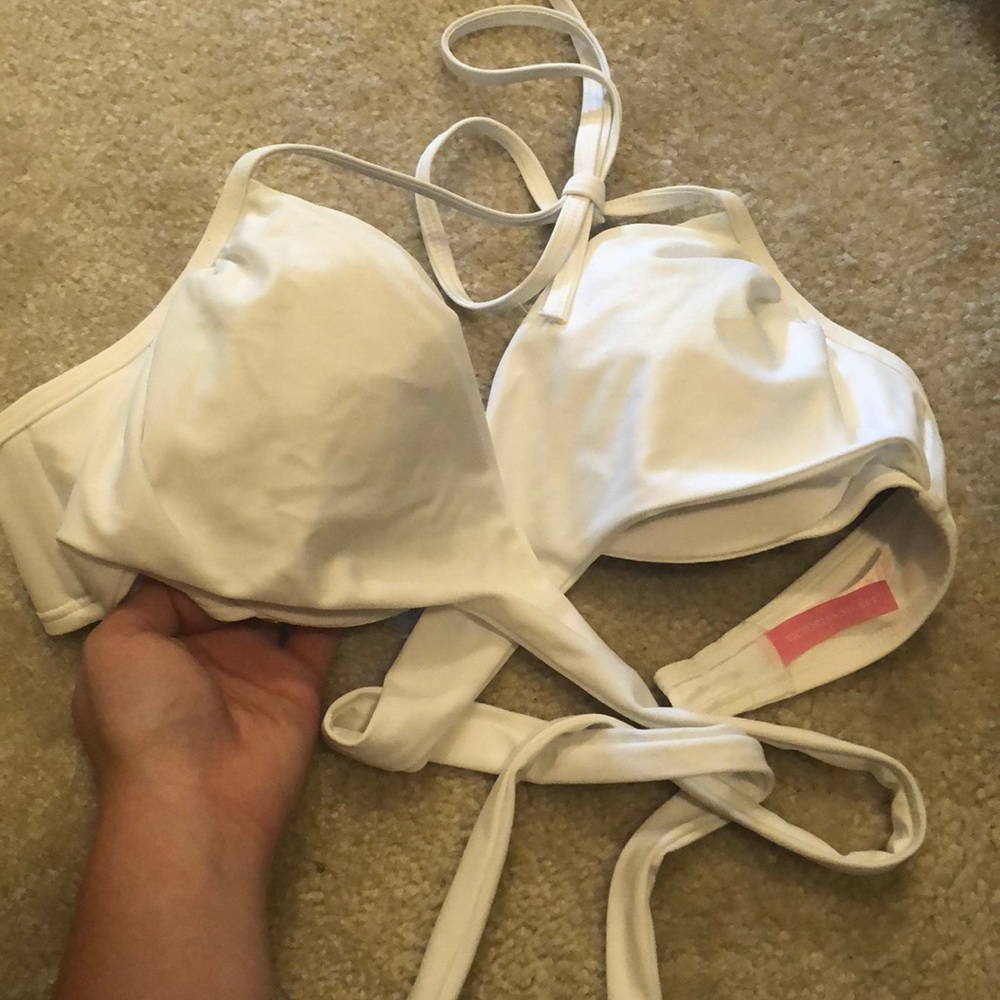 Victoria’s Secret white wrap bikini top